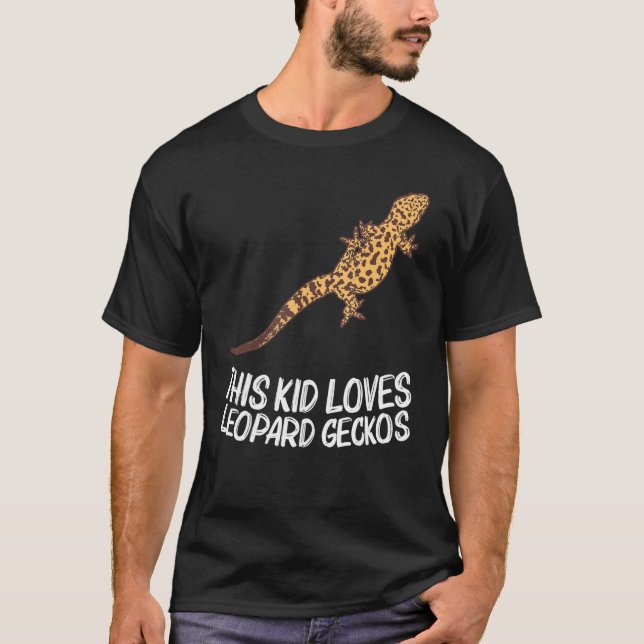 Camiseta Gecko legal Leopardo Para Meninos Dinossauro Peque (Frente)