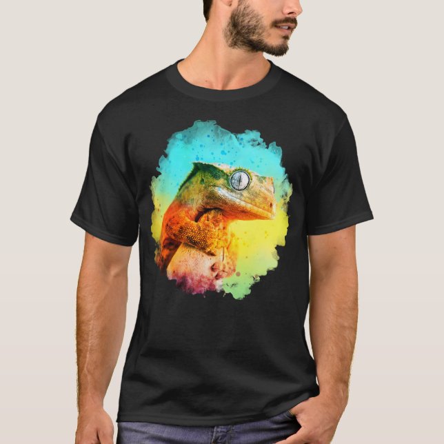 Camiseta Gecko Watercolor, Cresta (Frente)