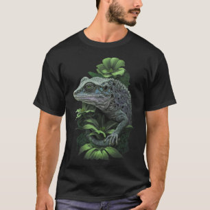 Camiseta Gecko Wildlife Lizard, Flor Verde-Gafanhota