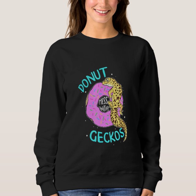 Camiseta Geckos rosquinhas Leopard Gecko Lizard réptil (Frente)