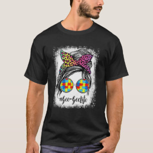 Camiseta Gee Life Bleached Gee-Gee Life Rainbow Leopardo