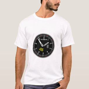 Camiseta Geek de Aviação do Piloto Altimetro