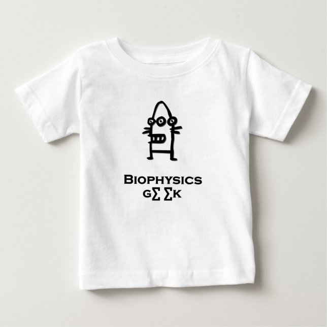 Camiseta Geek de Biofísica de Três Olhos Bot (Frente)