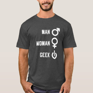 Camiseta Geek de Homem-Mulher Presente