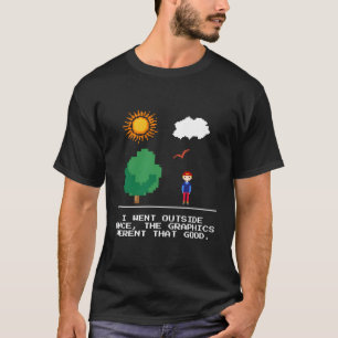 Camiseta Geek De Jogo Eu Saí Quando Os Gráficos Não Estiver