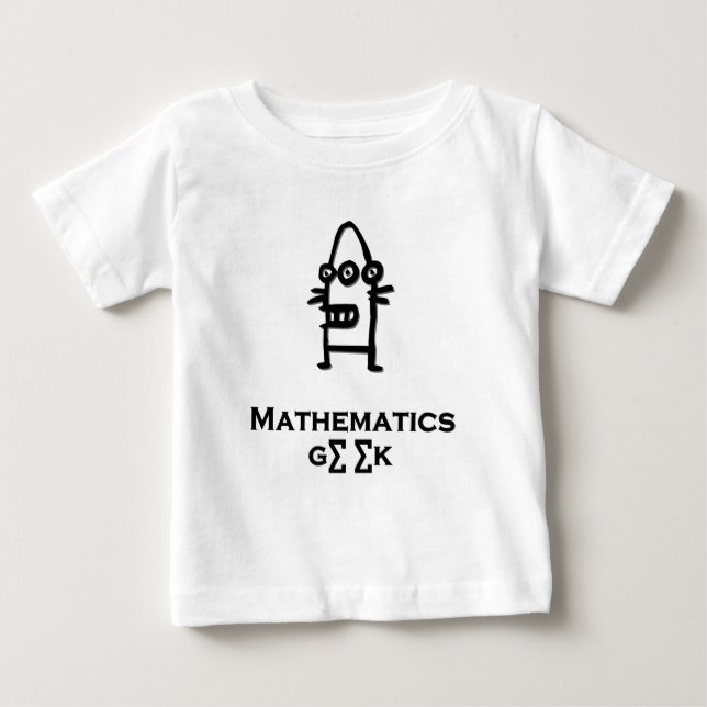 Camiseta Geek de Matemática de Três Olhos Bot (Frente)