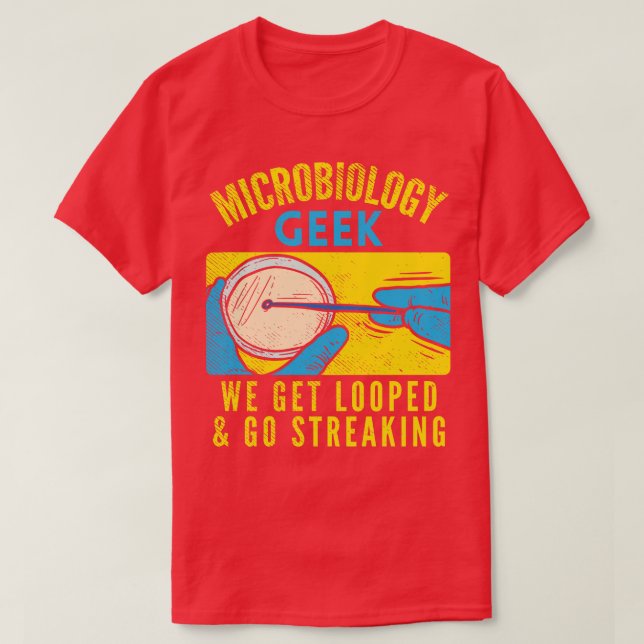 Camiseta Geek de microbiologia (Frente do Design)