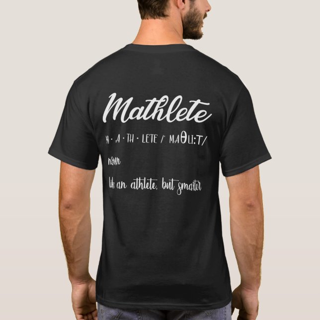 Camiseta Geek de Nerd matemático de definição de matemática (Verso)