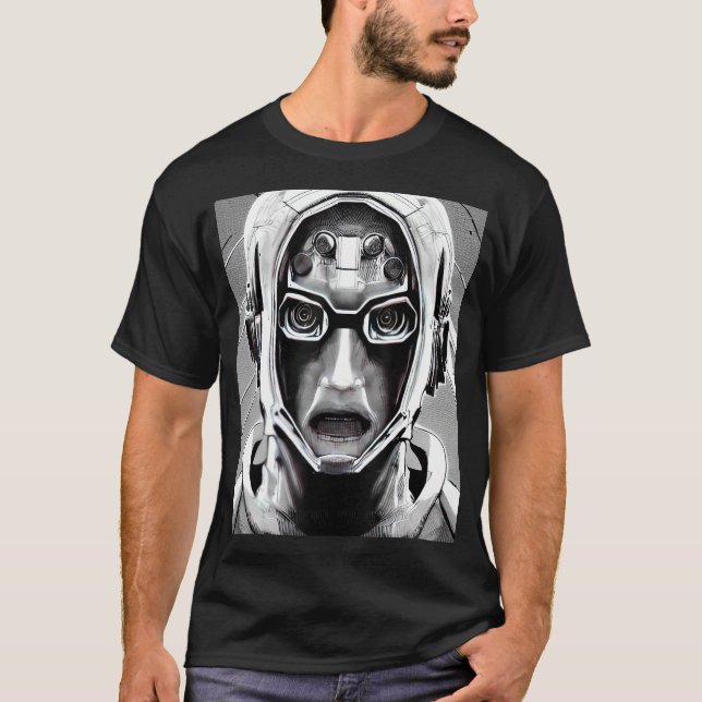 Camiseta Geek do computador com hacker Cyberpunk design_17 (Frente)