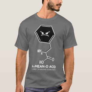 Camiseta Geek do Piadas de Ciência do Acido A-Mean-O na Sci
