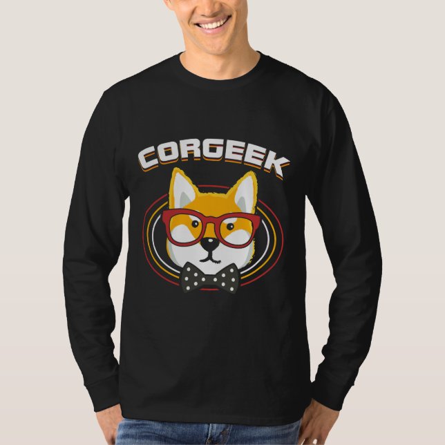 Camiseta Geek Engraçado Corgi Design 31 (Frente)