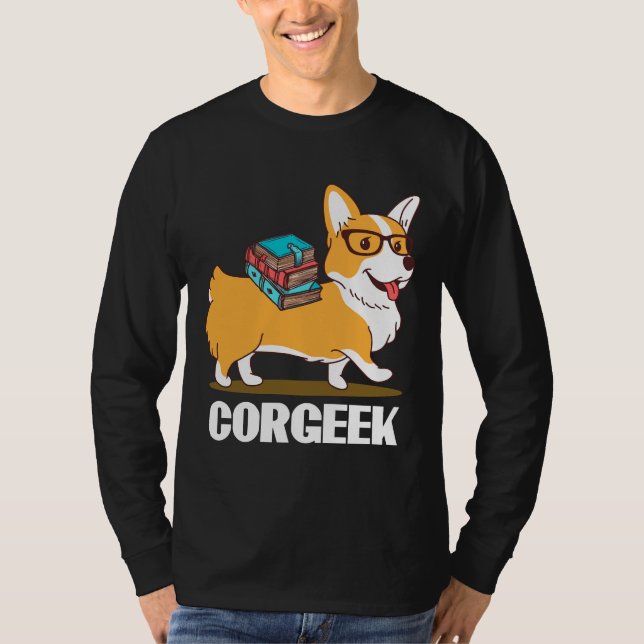 Camiseta Geek Engraçado Corgi Design 49 (Frente)