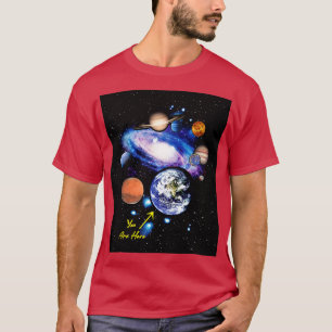 Camiseta Geek Espacial do Planeta Engraçado pelo Sistema So