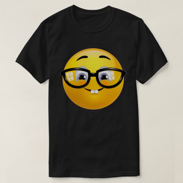 Camiseta Geek Nerd emoji (Frente do Design)