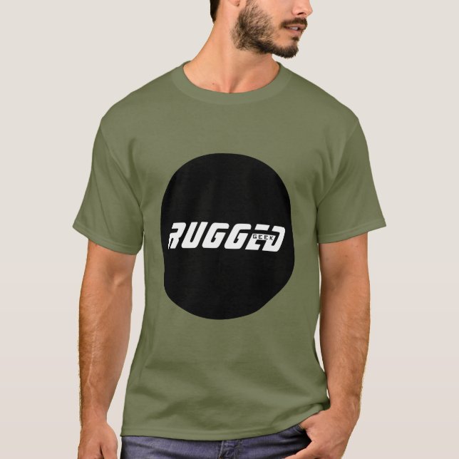 Camiseta geek preto e branco Inteligente e Duro RUGGG (Frente)