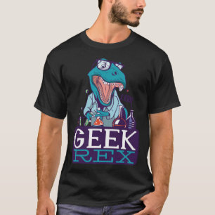 Camiseta Geek Rex Rex Science Dinossaur Professor gráfico