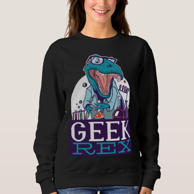 Camiseta Geek Rex T-Rex Dinosaur Funny Scientists Shirt Che (Frente)