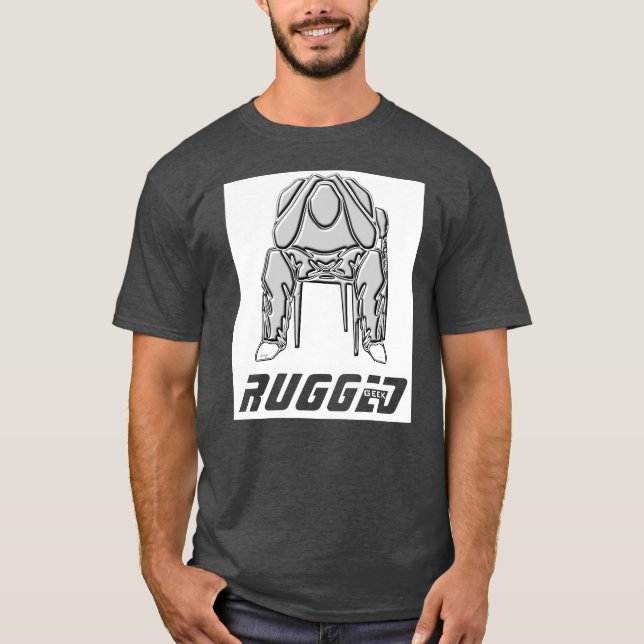 Camiseta Geek robusto cinza | Pensador (Frente)