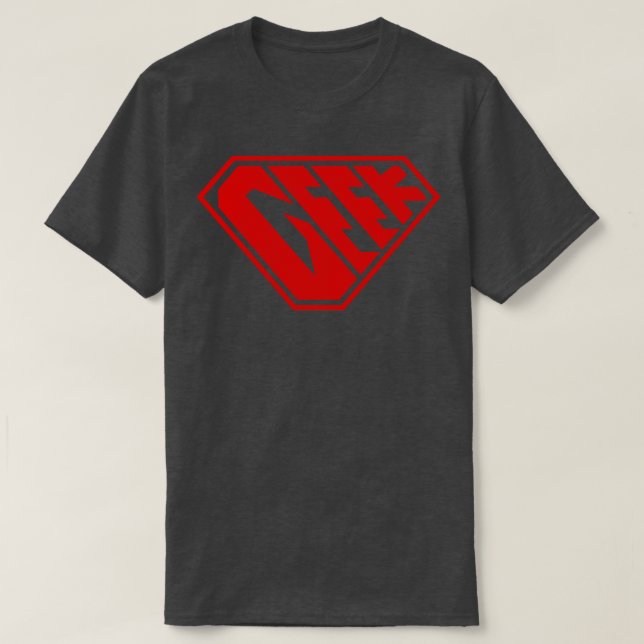 Camiseta Geek super-equipado vermelho (Frente do Design)