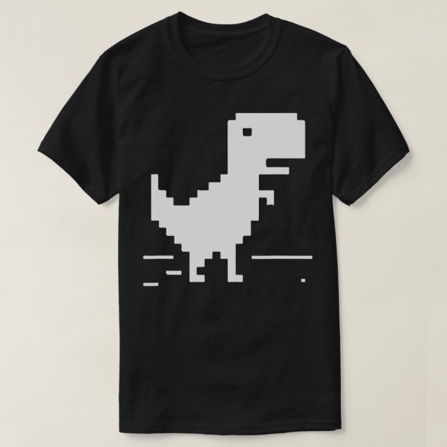 Camiseta GEEK TRex Nerd para desenvolvedores de Web Pixel A (Frente do Design)