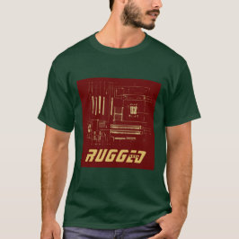 Camiseta geek vermelho de ouro resistente | Conselho de cir