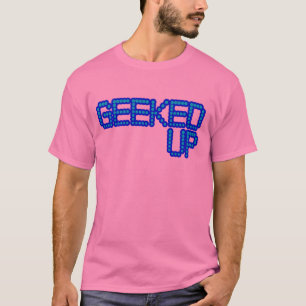 Camiseta GEEKED ACIMA das caras azuis da dança do empurrão