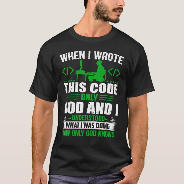 Camiseta Geeky It Computador Nerd Deus E Eu Entendo A Co (Frente)