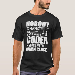 Camiseta Geeky It Computer Nerd Coder Ninguém É Perfeito