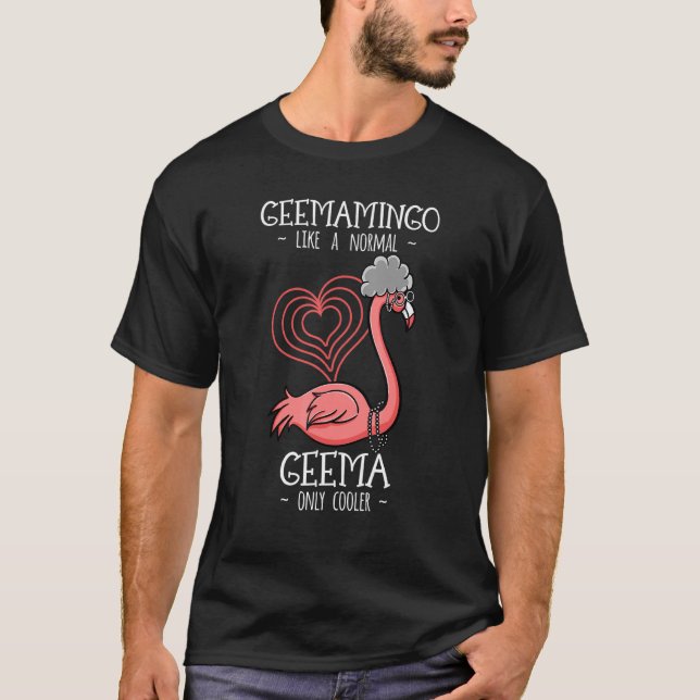 Camiseta Geemamingo Geema Flamingo Avó avó Gran (Frente)