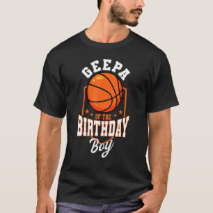 Camiseta Geepa Do Tema De Basquete De Birthday Boy Bday Pa