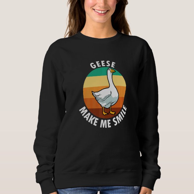 Camiseta Geese Smile Ironic Saying Wildlife Bird Cute Goose (Frente)