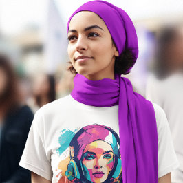 Camiseta geheimnisvolles Frau, modernes Frauenportrait