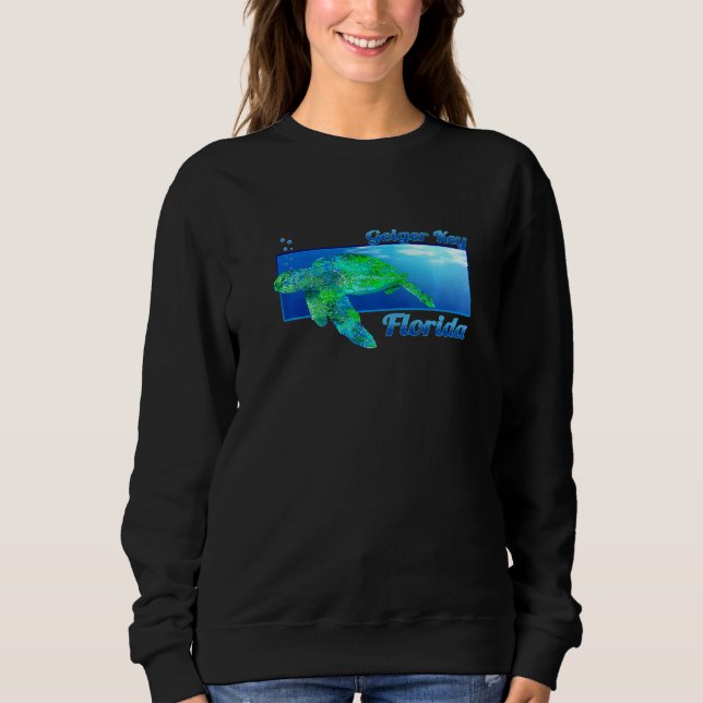 Camiseta Geiger Key Florida Nadando Tartaruga (Frente)
