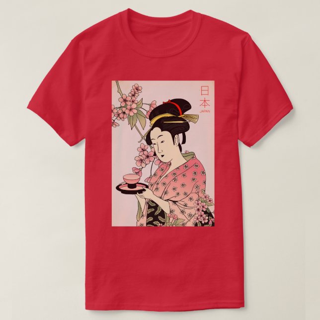 Camiseta Geisha com Tea (Frente do Design)