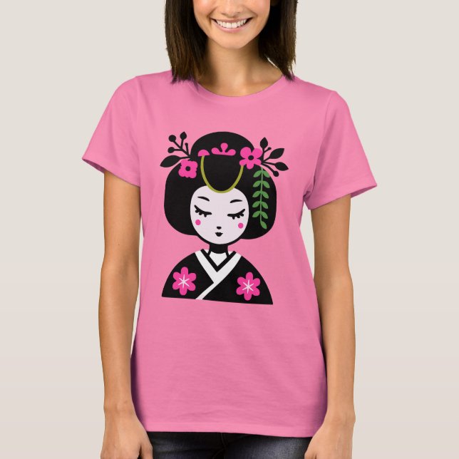 Camiseta Géisha Folclórica (Frente)
