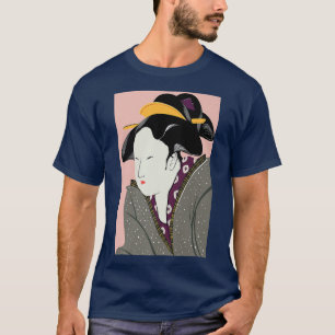 Camiseta Geisha Girl Japonês Retro Aestético Vaporwa Asiáti