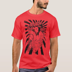 Camiseta Geisha Japan Girl Tokyo Kanji Art Retro V