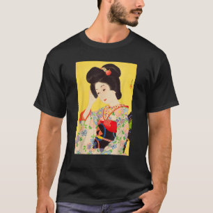 Camiseta Geisha Maiko Kimono Japonês pintura Ka