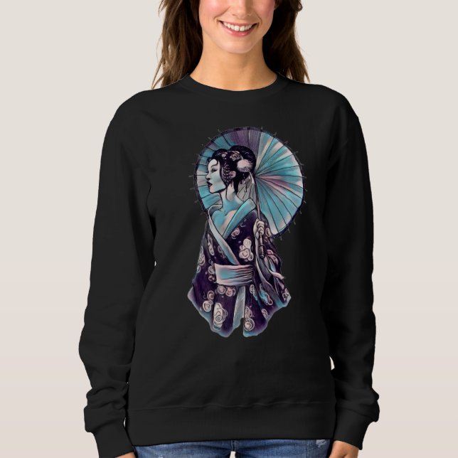 Camiseta Geisha Parasol Bonito Tattoo Samurai (Frente)