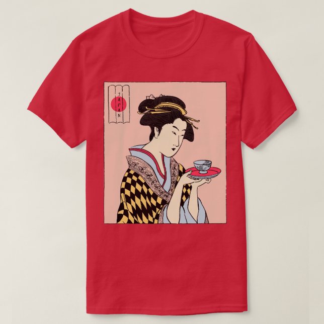 Camiseta Geisha Tea Time (Frente do Design)