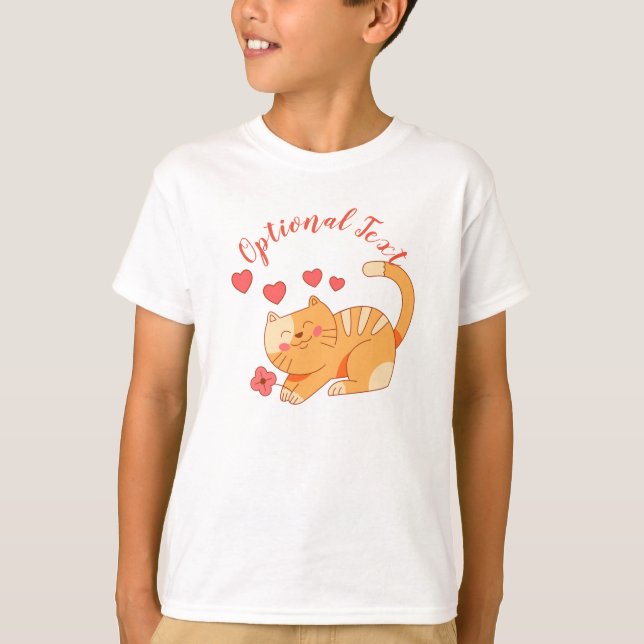 Camiseta Gelado Adorando Laranja Tabby Kitten   (Frente)