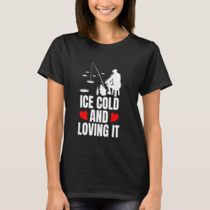 Camiseta Gelado e Adorando a Pesca no Gelo