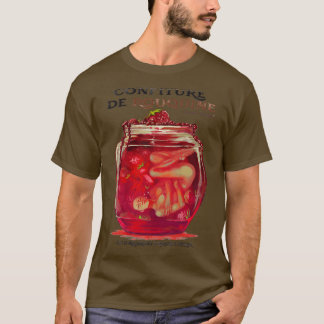 Camiseta Geleia de cabeça vermelha com pedaços reais de den