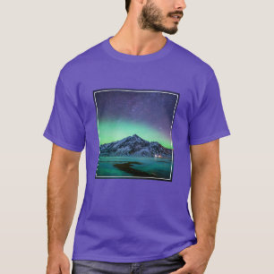 Camiseta Gelo e neve Aurora Borealis Via Látea Islândia