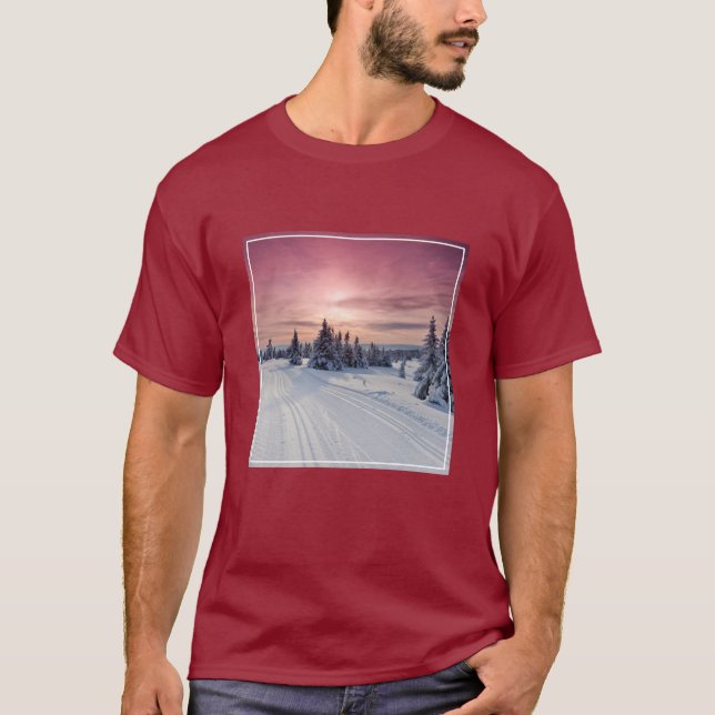 Camiseta Gelo e neve | Lillehammer, Noruega (Frente)