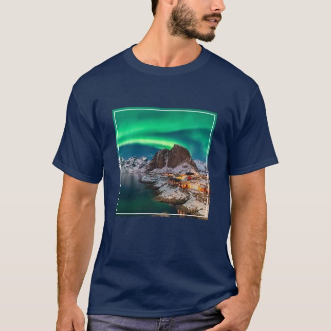 Camiseta Gelo e neve | Luzes Nortes, Noruega (Frente)
