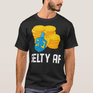 Camiseta Gelty Af Hanukkah Gelt Dreidel Champ Menora Judaic