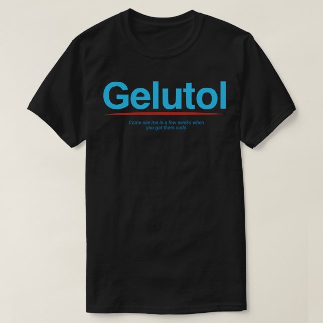 Camiseta Gelutol, acho que deveria ir embora. (Frente do Design)