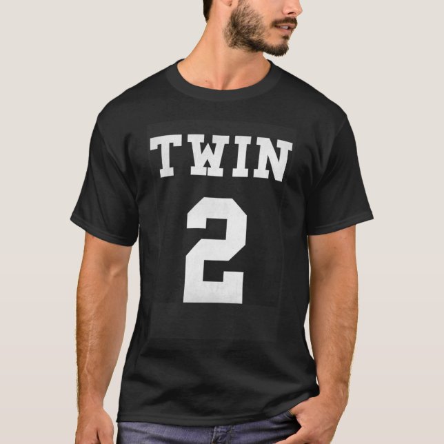 Camiseta Gêmeo 2  Gêmeos Correspondentes Irmãos Gêmeo Númer (Frente)