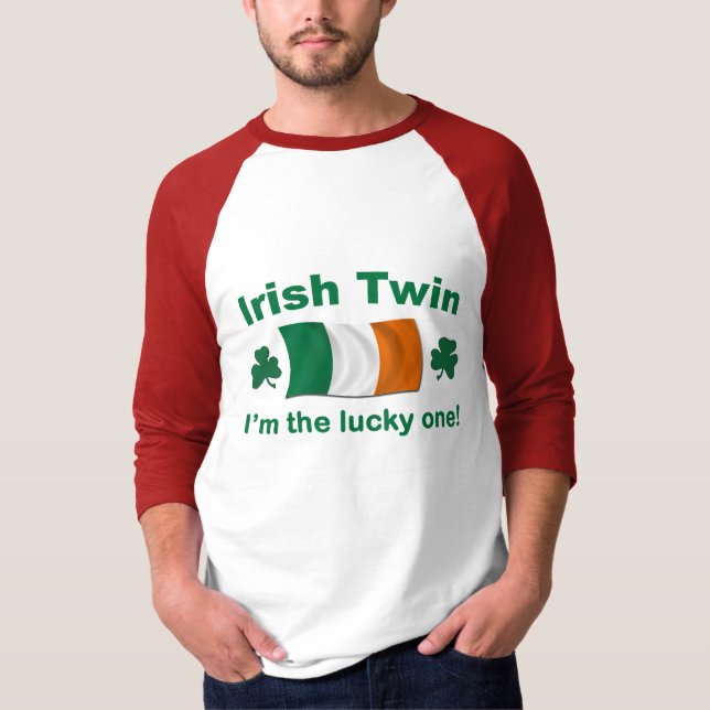 Camiseta Gêmeo irlandês afortunado (Frente)
